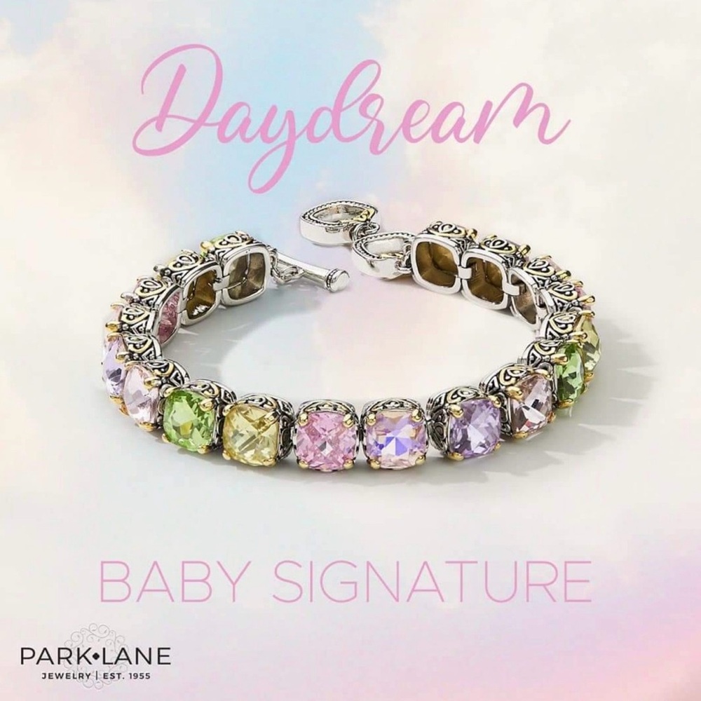 COPY - Park Lane  DAYDREAM Baby Signature Bracelet was $286 Ltd Ed Pastel CZ Si…